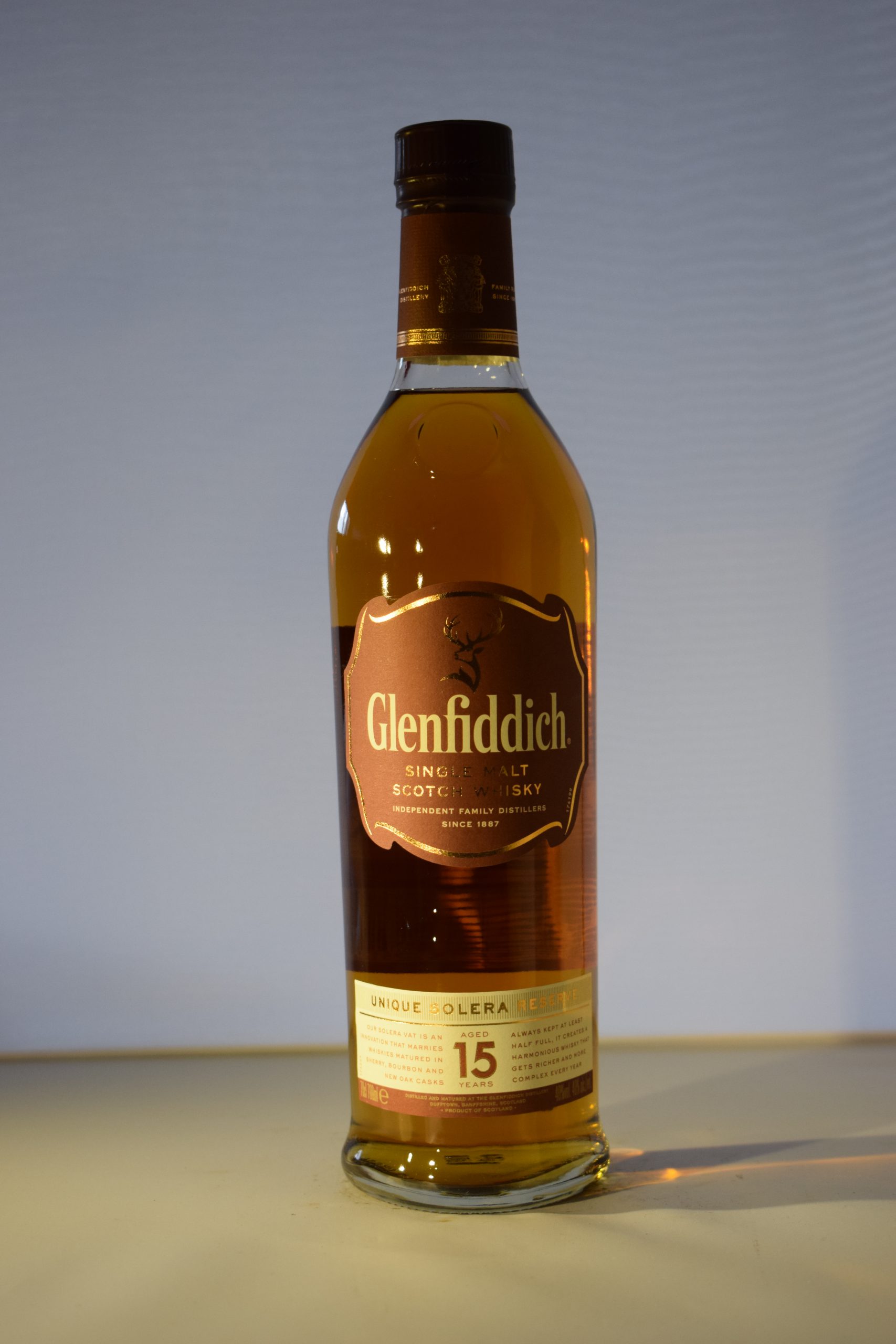 Glenfiddich Solera Reserve 15 Year Old Single Malt Scotch Whiskey 70CL
